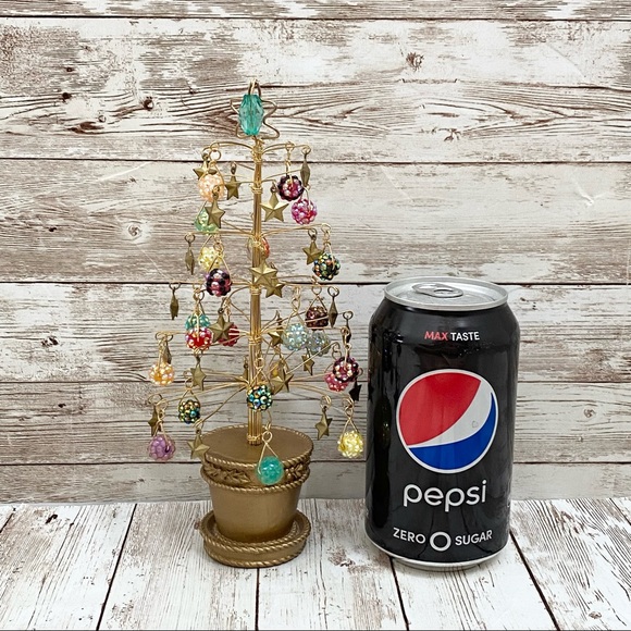 Vintage Handmade 8” Christmas Tree with Beaded Charms - Picture 6 of 8